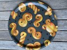 Bricka lussebullar rund