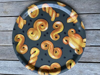 Bricka lussebullar rund